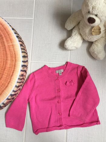 Gilet boutonné coton bébé 6 mois fille