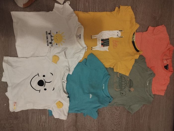 Lots de 6 t-shirt bébé - 9 mois