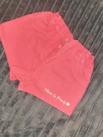 Short en jeans rose