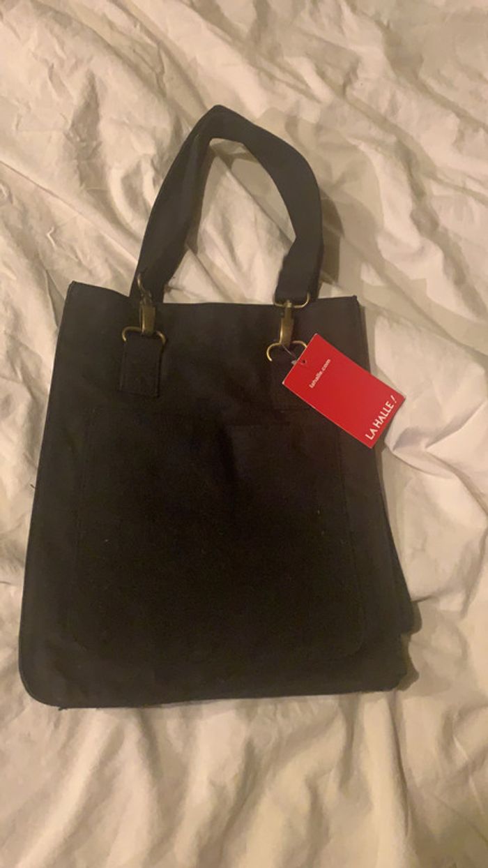 Sac noir tissu
