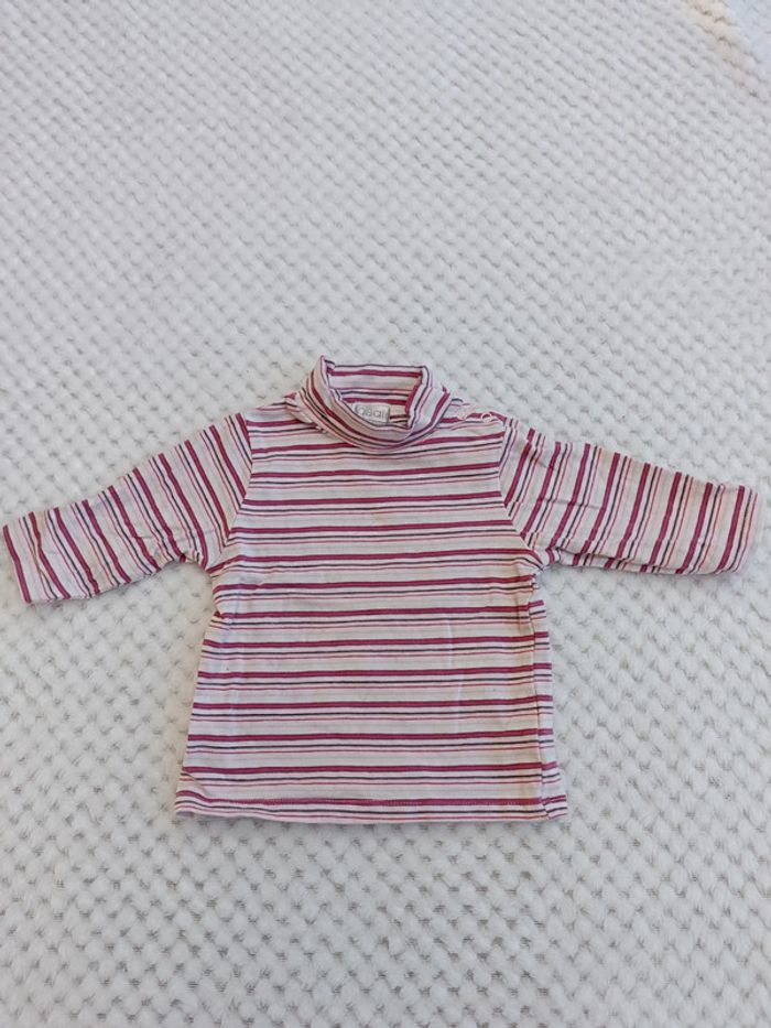 🔸T-shirt Manches Longues Col Roulé - Obaïbi 3 mois 🔸 - photo numéro 3