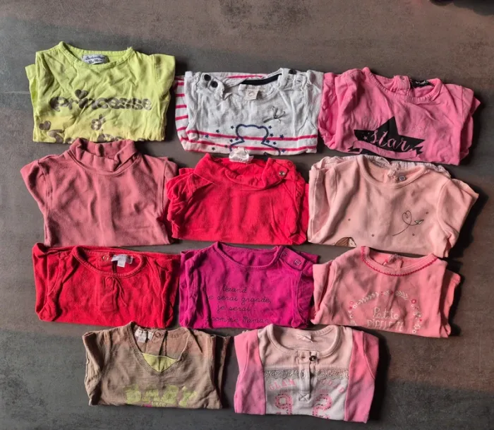 T-shirts ML, Fille 12 mois - photo numéro 2