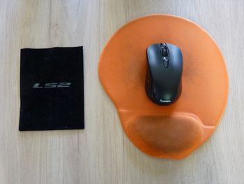 Souris hama bluetooth + Pochette protection etui LS2 + tapis PC informatique TBE