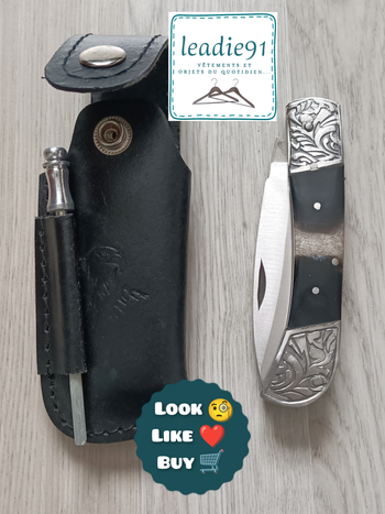 couteau de collection + housse de rangement NEUF