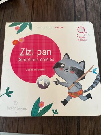 Livre sonore “Zizi pan” Comptine créole