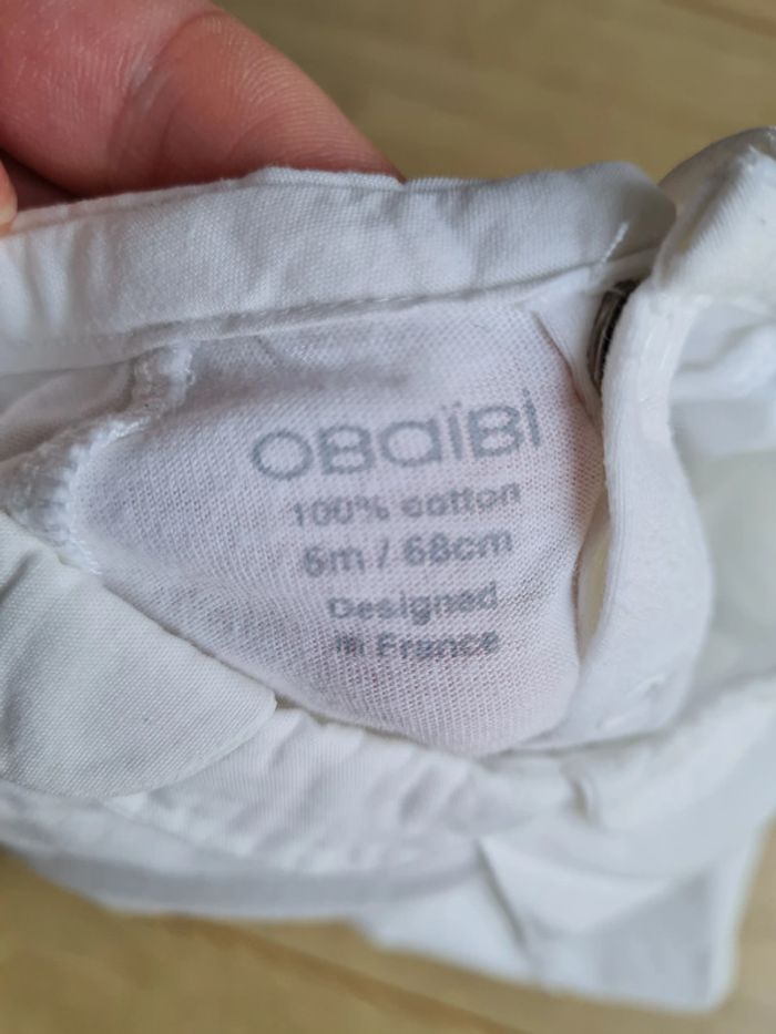 Blouse blanche Obaibi 6 mois - photo numéro 2