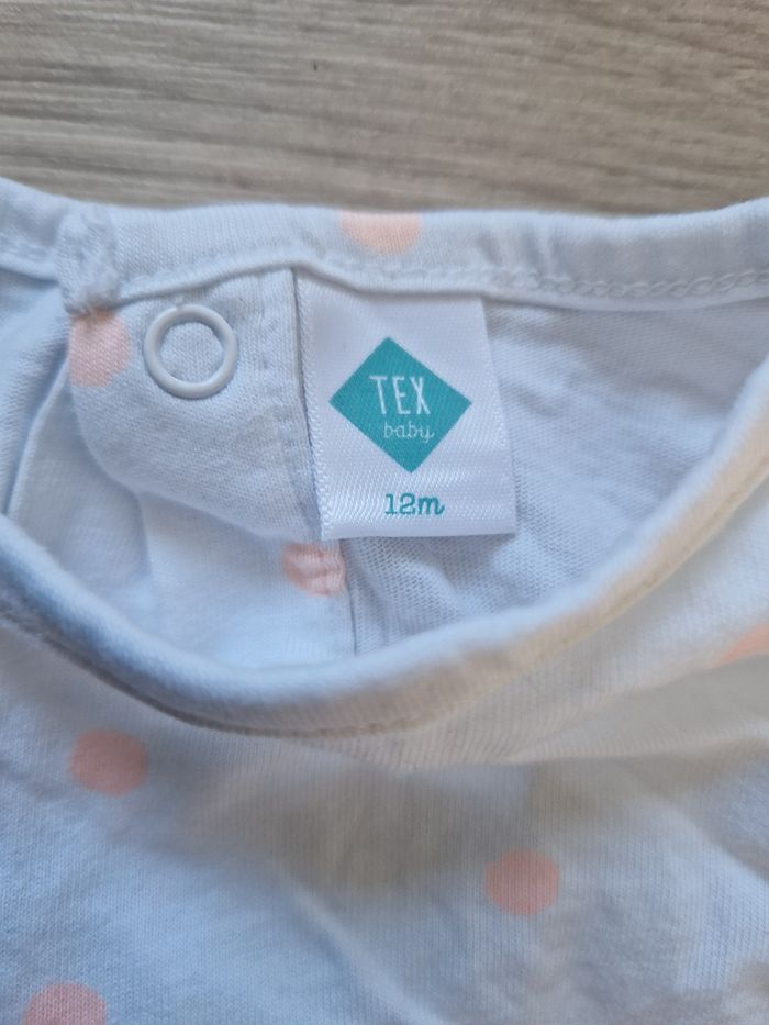 T-shirt bébé fille manches longues Tex 12 mois - photo numéro 3