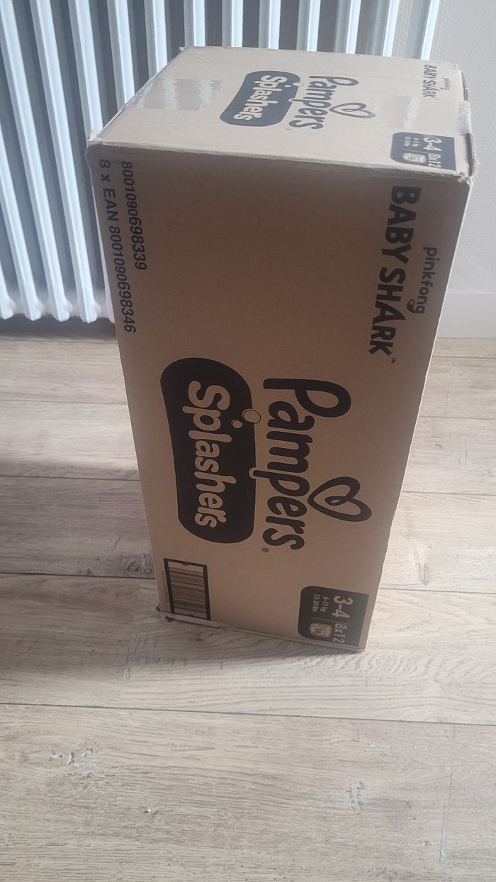 Neuf Lot Pampers splashers - 96 couches - T3/4 - photo numéro 2