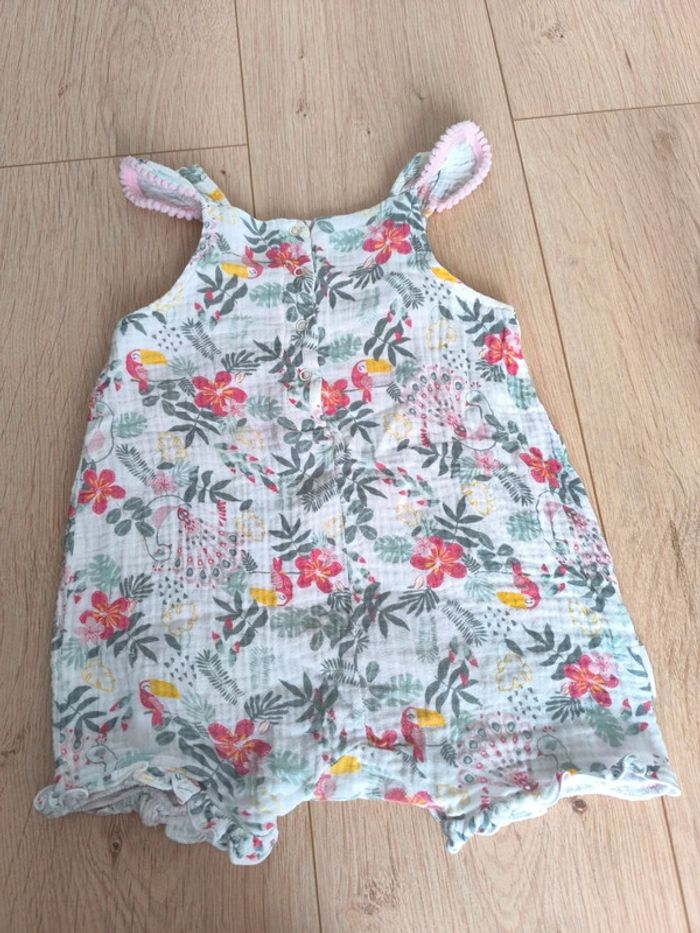 Combishort fille thème tropical Petit Béguin - 12 mois 80cm - photo numéro 2
