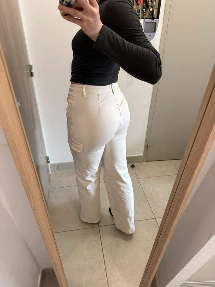 Cargo droit beige crème - photo numéro 6
