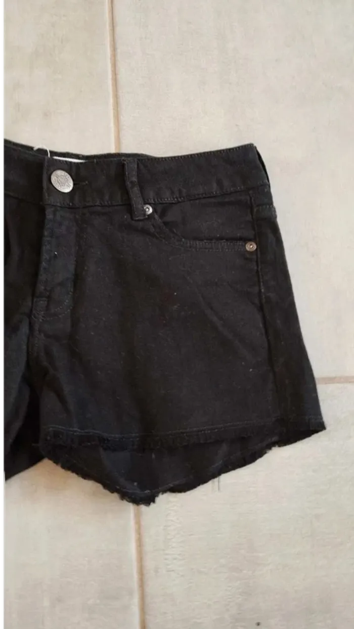 Short en jeans noir taille 36 cimarron - photo numéro 3