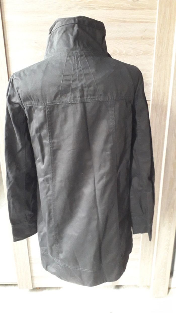 Manteau mi-long en coton noir neuf - photo numéro 3