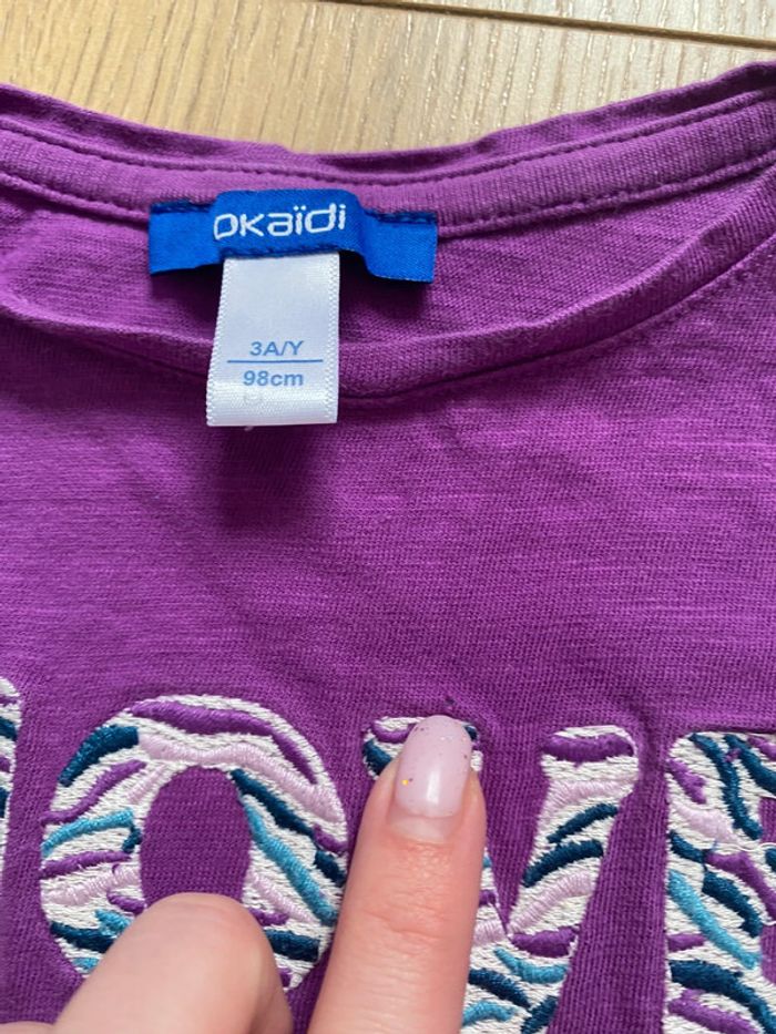 T-shirt manches courtes Okaïdi violet move - photo numéro 3