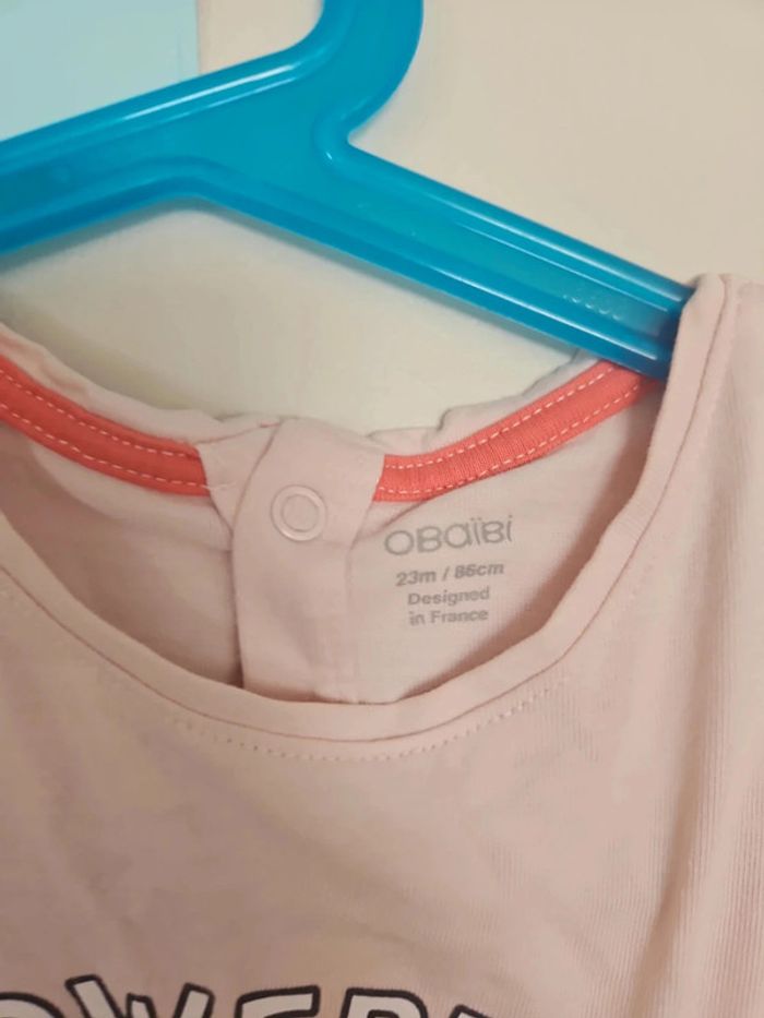 Tee shirt taille 24 mois 2 ans rose okaidi - photo numéro 2