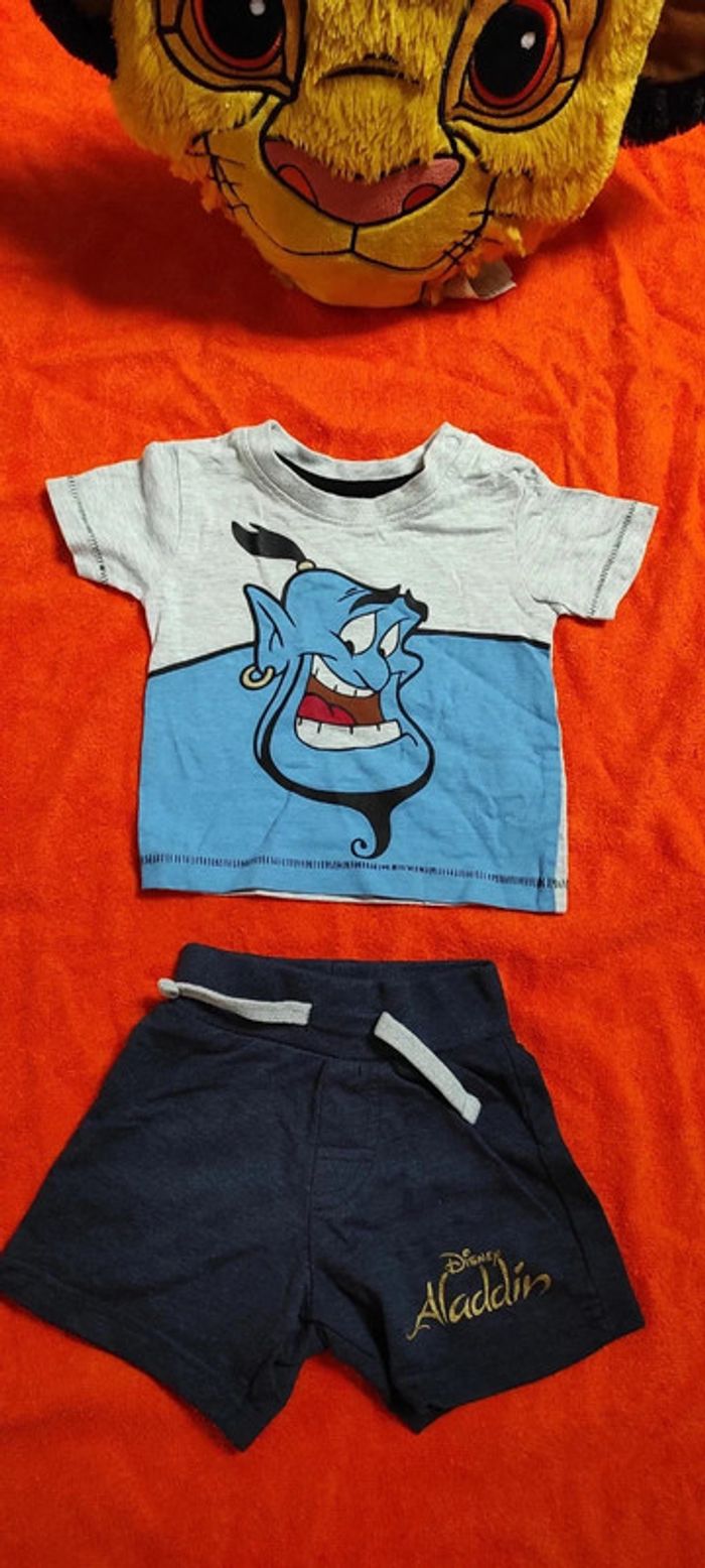 Short et t-shirt Génie d'Aladin 3-6 mois 68 mois