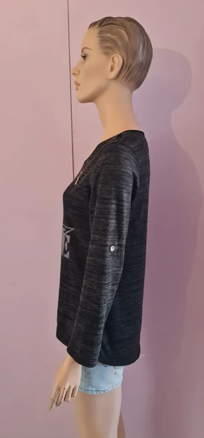 Pull fin femme gris - photo numéro 4