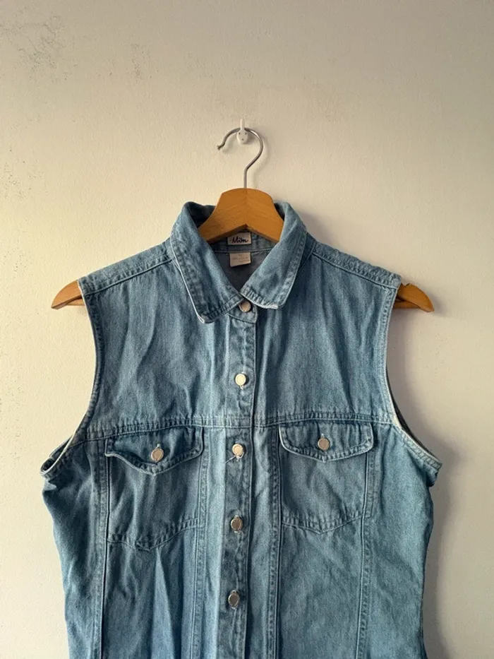 Robe longue boutonnée en jean taille 2 Mim - photo numéro 3