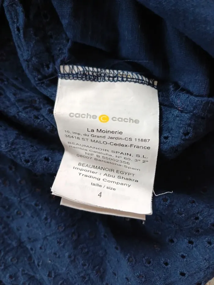 Tee shirt dos crochet/dentelle taille 4 - photo numéro 3