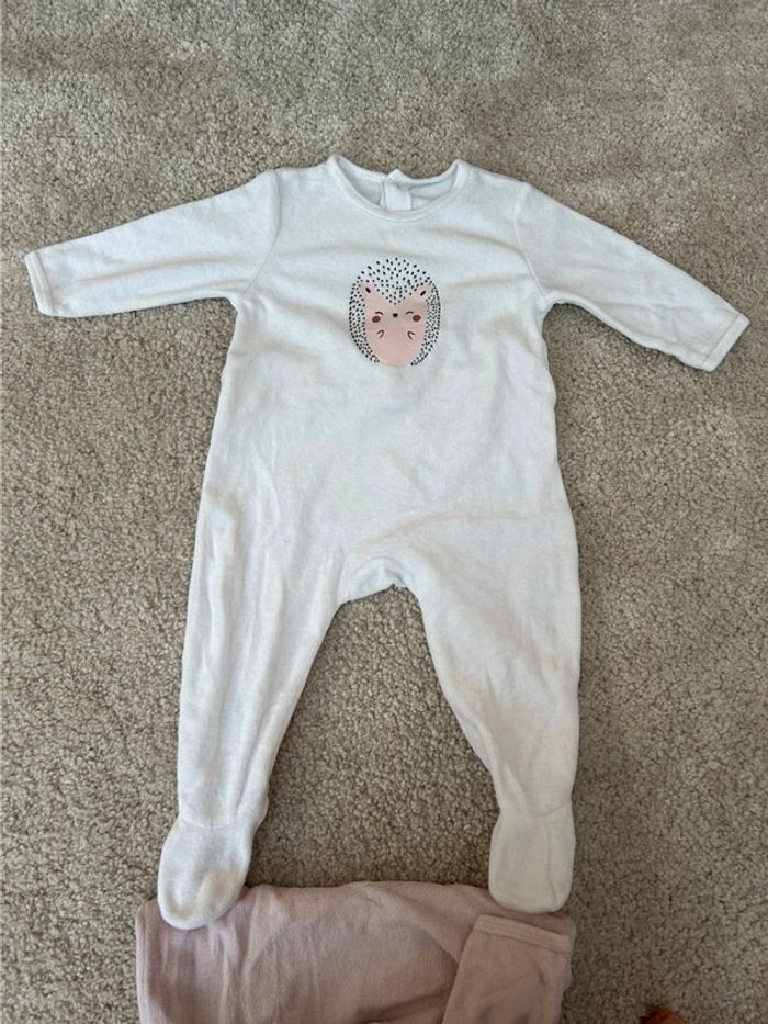 Lot de 2 pyjamas en velours fille - 9 mois - La Redoute - photo numéro 4