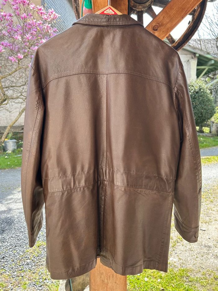 veste 3/4  cuir vintage - photo numéro 2