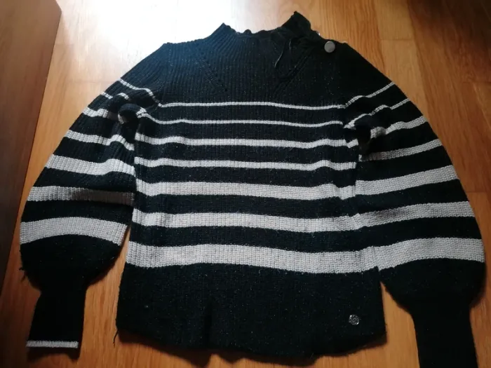 Pull laine noir et or breal