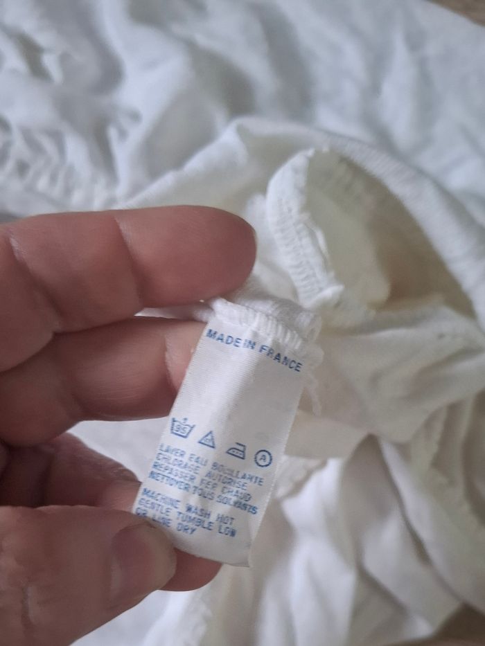 Drap housse blanc 60x100 TBE - photo numéro 3