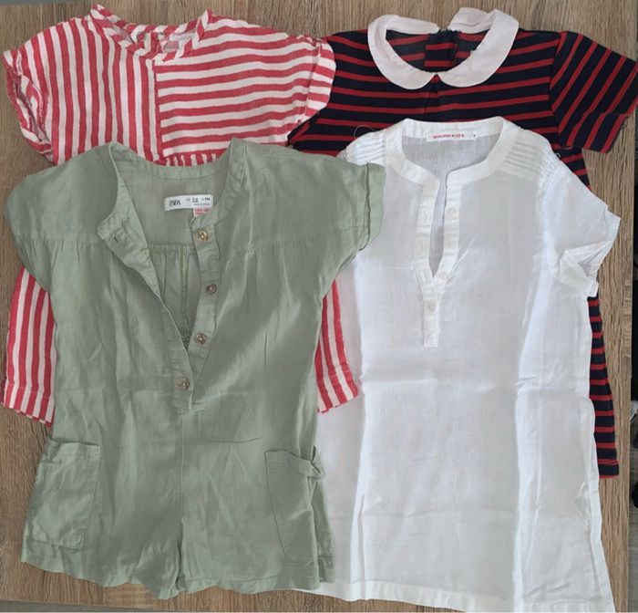 Robes et combi 3 ans. Zara et Monoprix