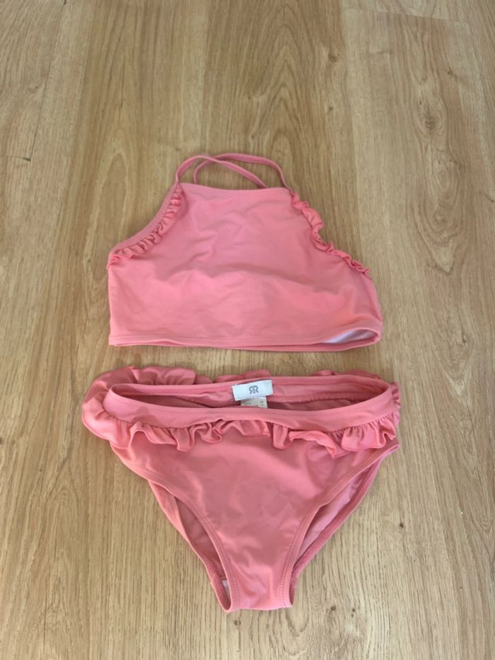 Maillot de bain rose 2 pièces taille 10 ans