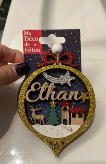 Décoration prénom Ethan Noël