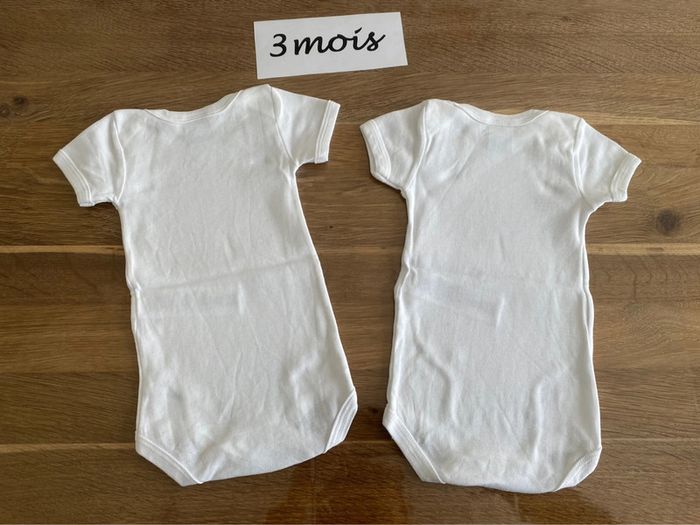 Bodies blancs sans manches petit bateau 3 mois - photo numéro 9