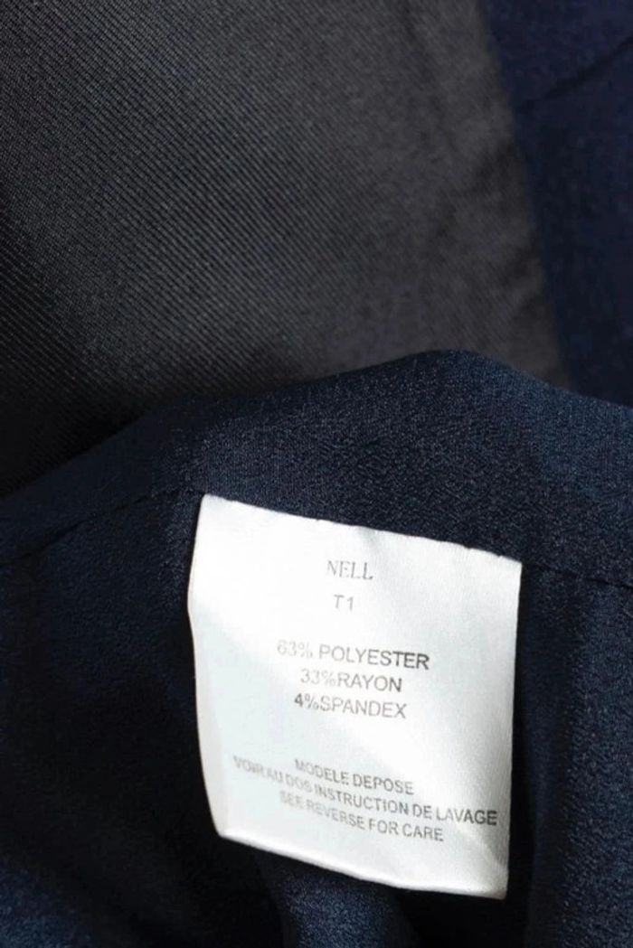 Veste blazer bleu marine Bel Air – Taille S – Pièce unique upcyclée par Tilli - photo numéro 12
