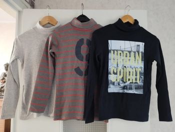 Lot 3 Tee shirts Sous pulls Col roulés Kiabi et In Extenso taille 12 ans