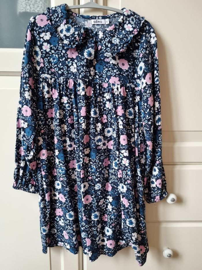 Robe à fleurs manches longues 8ans Gémo