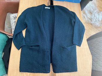 Gilet hiver it hippie femme bleu marine oversize long T.U S M 36 38 40