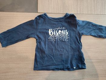 T-shirt manche longues bleu marine