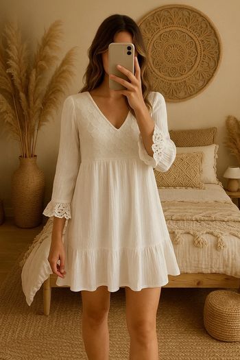 Robe blanche dentelle L’Atelier de Camille – Taille S