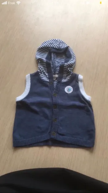 Pull sans manches à capuche Grain de blé