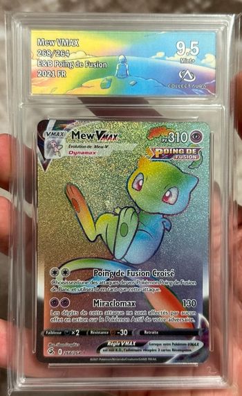 Carte pokémon neuve 🇨🇵 Mew VMAX 268/264 Poing de fusion gardée CA 9.5