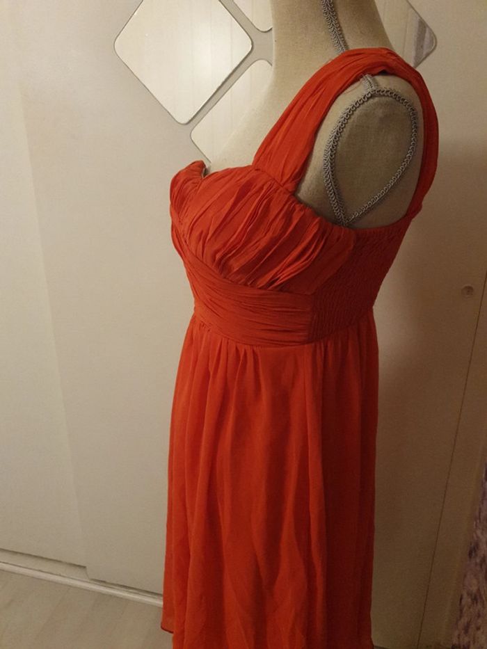 Robe cocktail corail - photo numéro 2