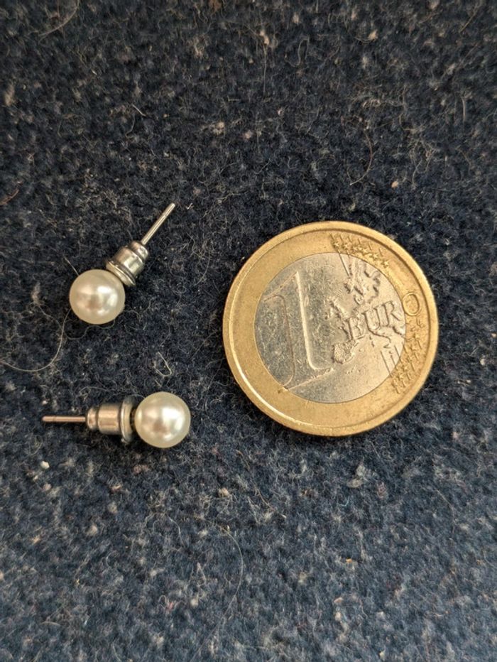 Petites boucles d'oreilles nacrées - photo numéro 2