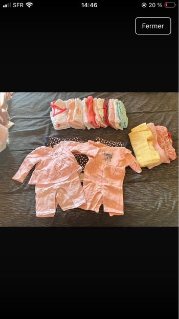 Lot de vêtement bébé 1 mois 29 pièces 