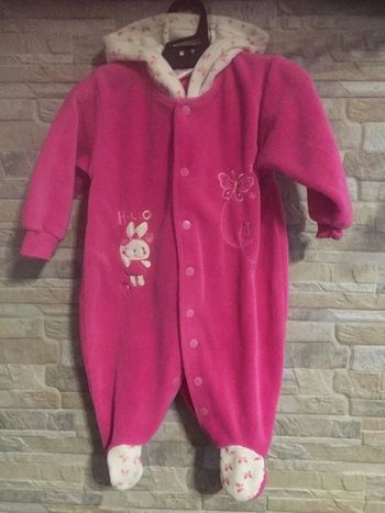 Combinaison polaire fuchsia 6M