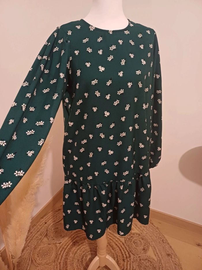 Robe verte foncée Fleurie Tiffosi taille L/XL 40/42 - photo numéro 6
