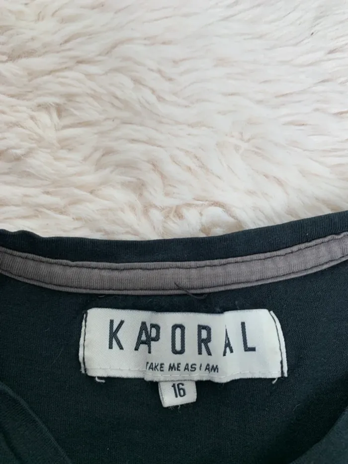 T shirt noir kaporal - photo numéro 3