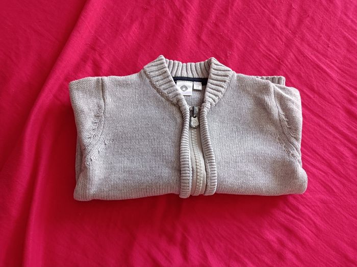 Gilet gris 12 mois - photo numéro 3