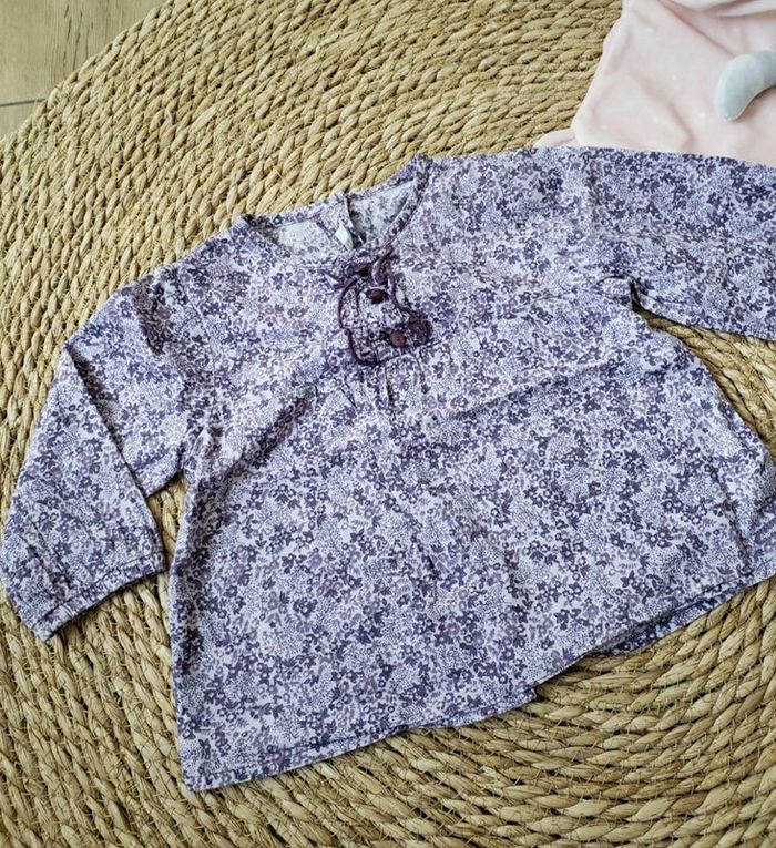 Robe velours +chemisier 12mois - photo numéro 4