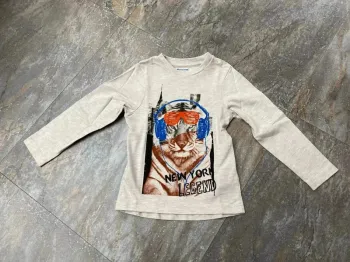 T-Shirt manche longue beige Orchestra 3 ans