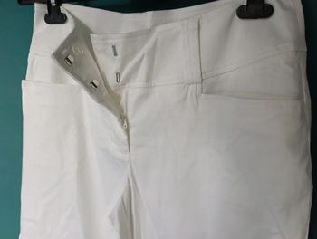Pantalon 3/4 coton blanc