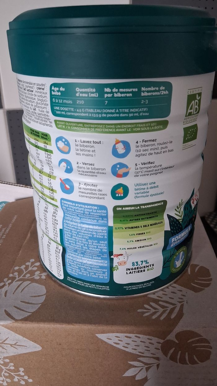 Lait 2 éme âge biologique Les petits culottés - photo numéro 4