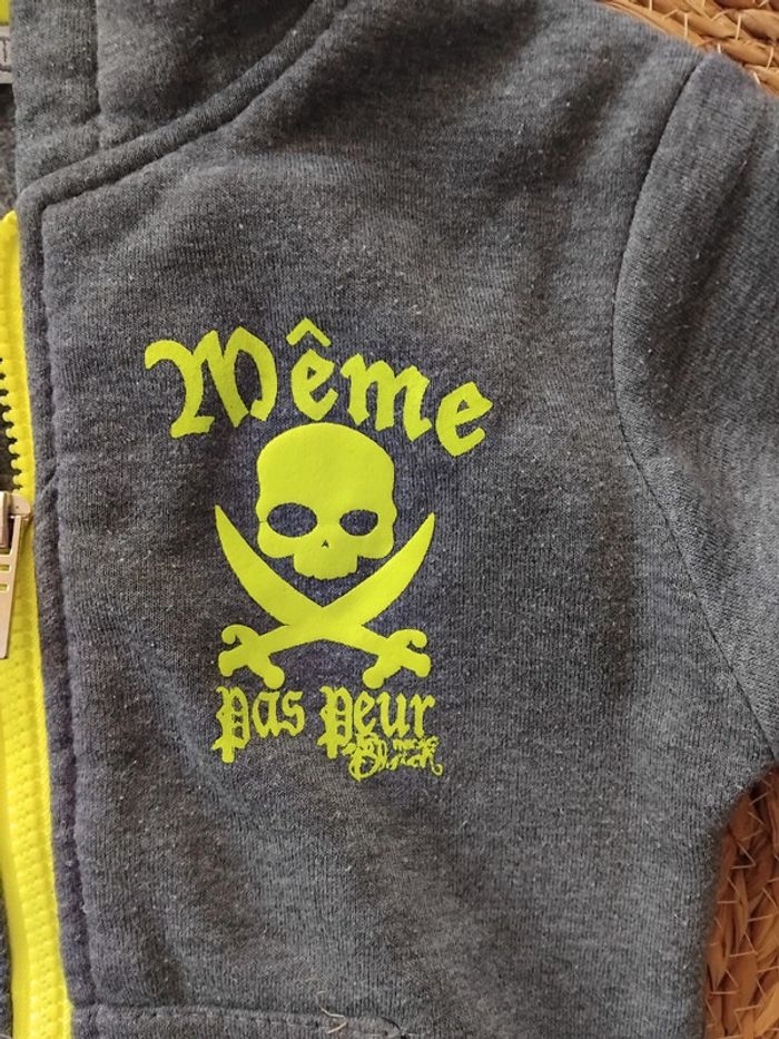 Sweat fermeture eclair gilet, même pas peur,  6 ans - photo numéro 2